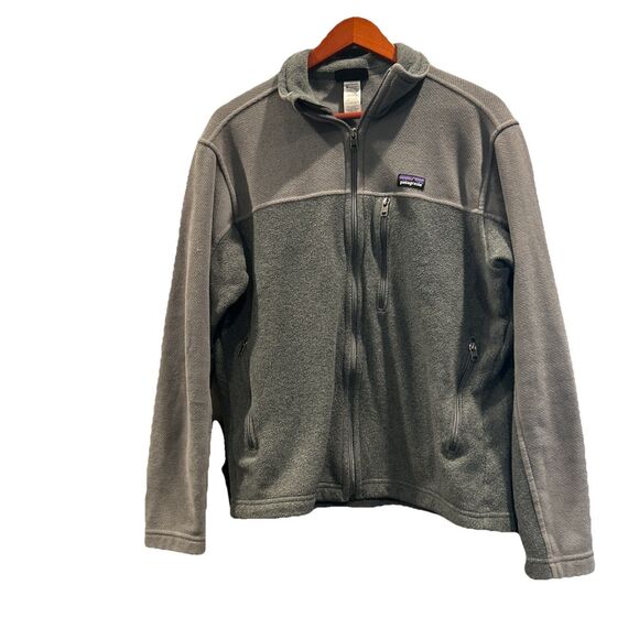 Patagonia Men’s Medium Simple Synchilla Jacket Gray Fleece Full Zip